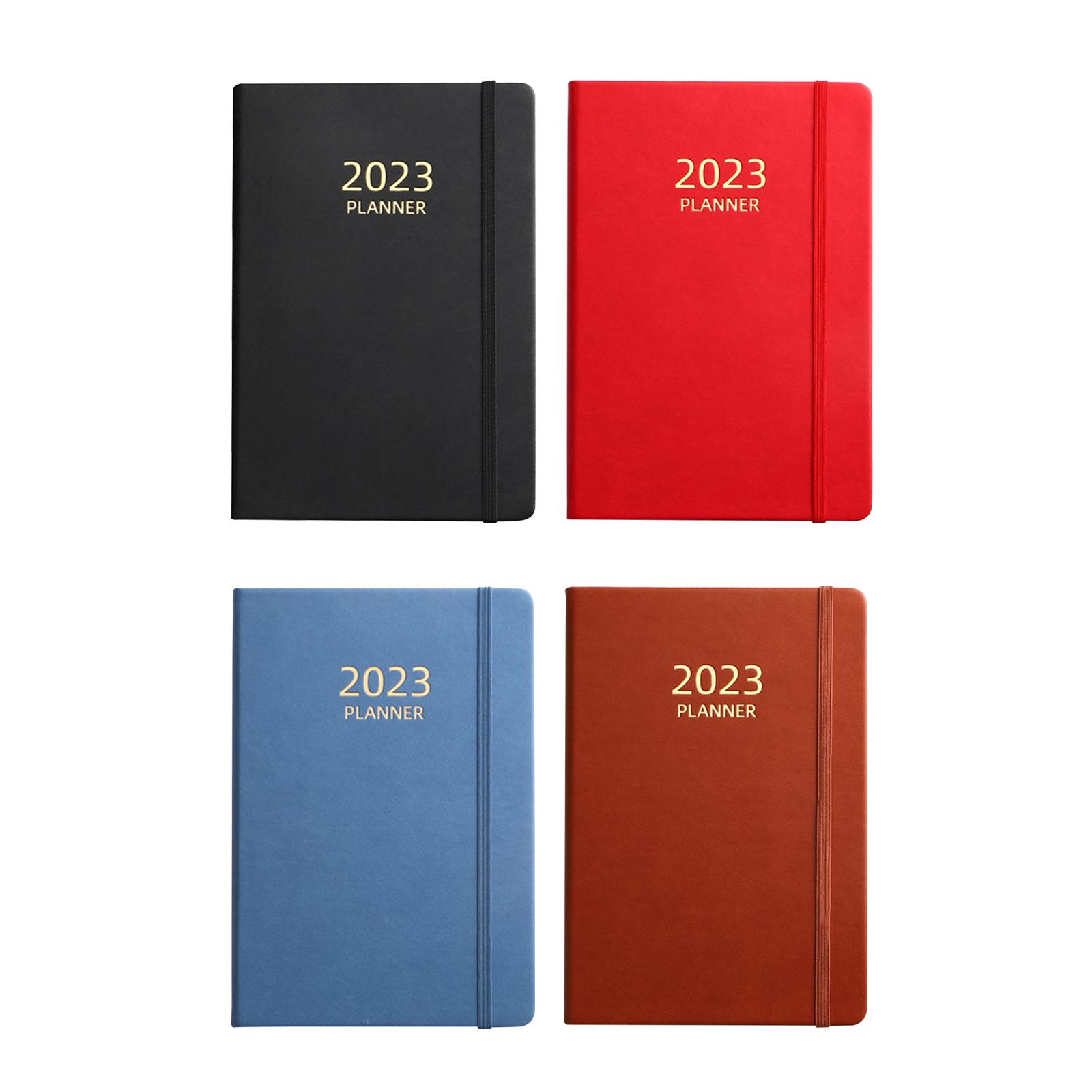 Leather Work Diary Covers - A5-Tagebuch-Notizbuch, 2023, Monatstagebuch, Notizblock, 180 Blatt,