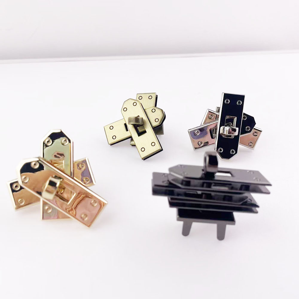 Leatherwork Hardware - 1 Set (4 Stück) 46mm Gold/Messing