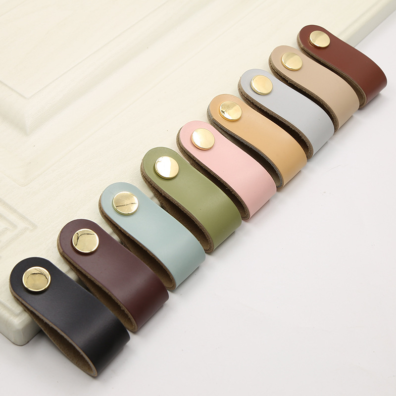 Leatherwork Hardware - Möbelgriff im nordischen Stil, einfarbig, aus