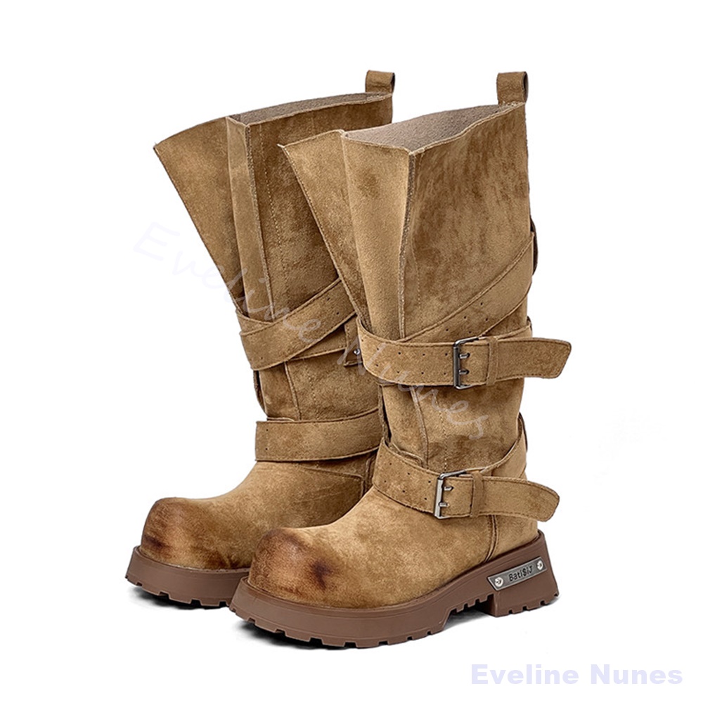 Belt Buckle Blank - Weit geschnittene Stiefel mit Schnalle und