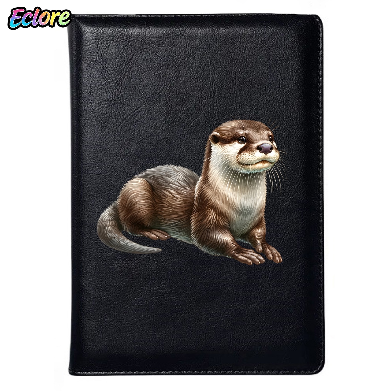 Leather Work Diary Covers - Lebensechtes Otter-Tier PU-Leder Notizbuch mit Personalisiertem