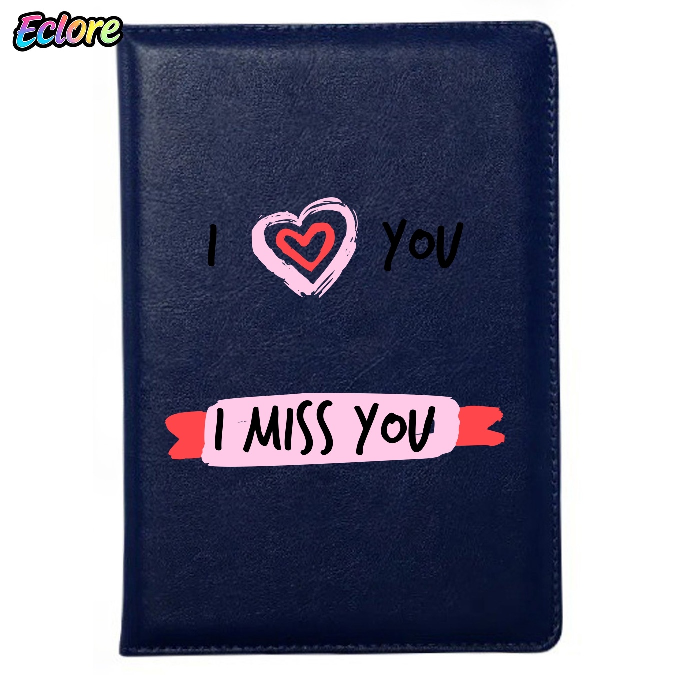 Leather Work Diary Covers - Handgezeichnetes Herz Retro Leder A5 Notizbuch