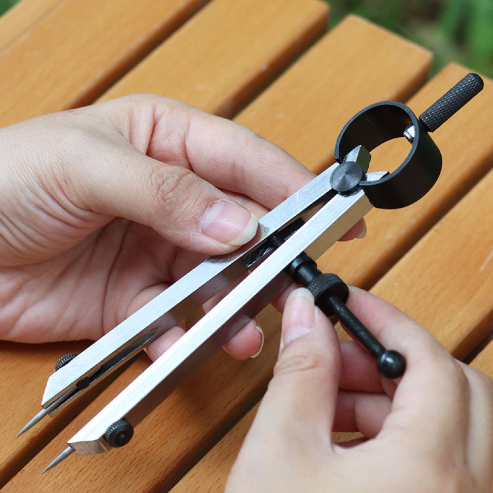 Leatherwork Edge Creaser - Langlebiger Flügelteiler aus Kohlenstoffstahl, Messwerkzeug zum