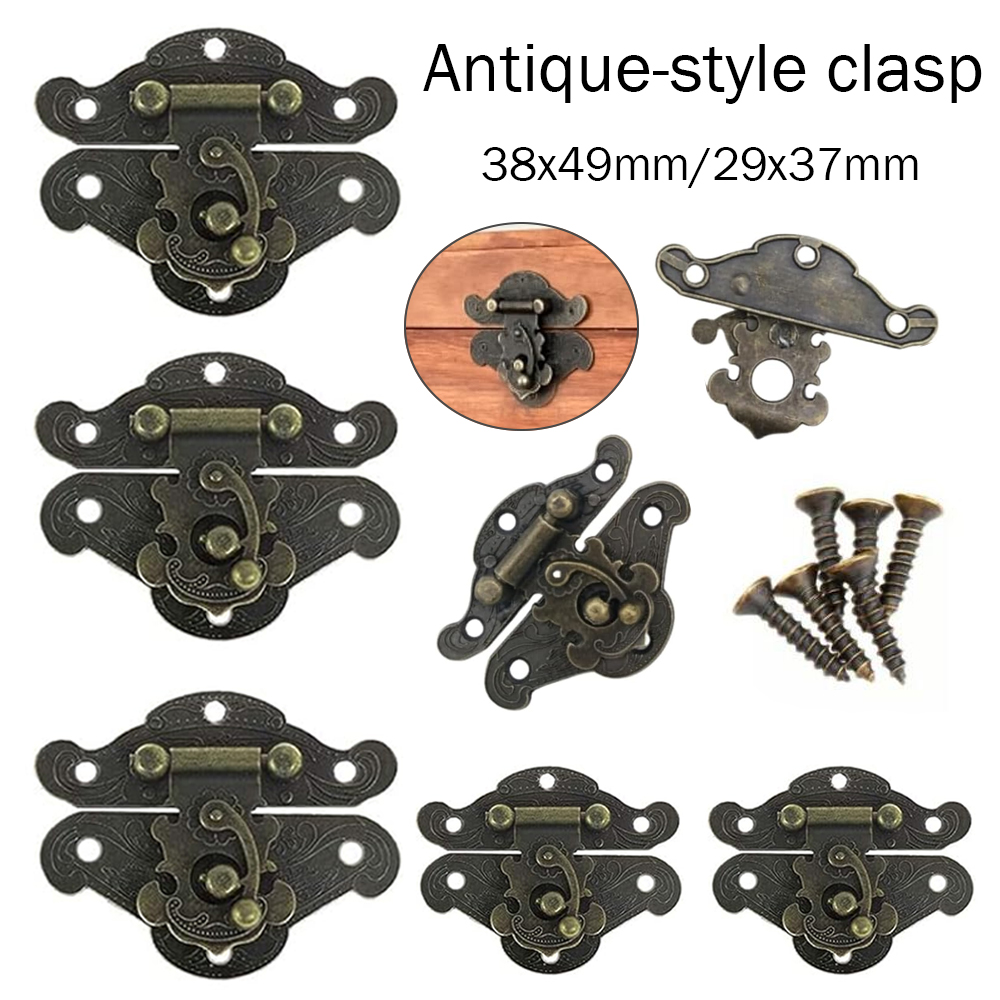 Leatherwork Hardware - 5–20 Stück Vintage-Metallverschluss mit Schrauben, antike