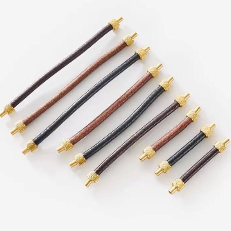 Messing + Leder Schrankgriffe  – Leatherwork Hardware Bewertung und Preis