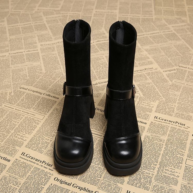 Damen Plateau Stiefeletten Blo – Belt Buckle Blank Bewertung und Preis