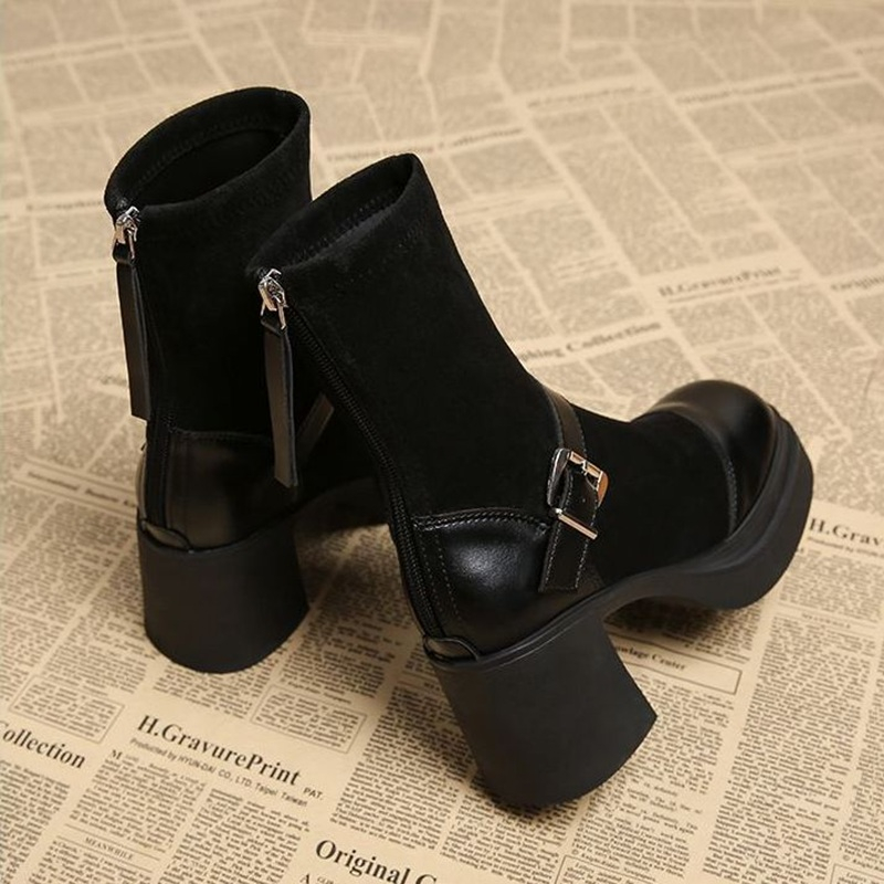 Damen Plateau Stiefeletten Blo – Belt Buckle Blank Bewertung und Preis