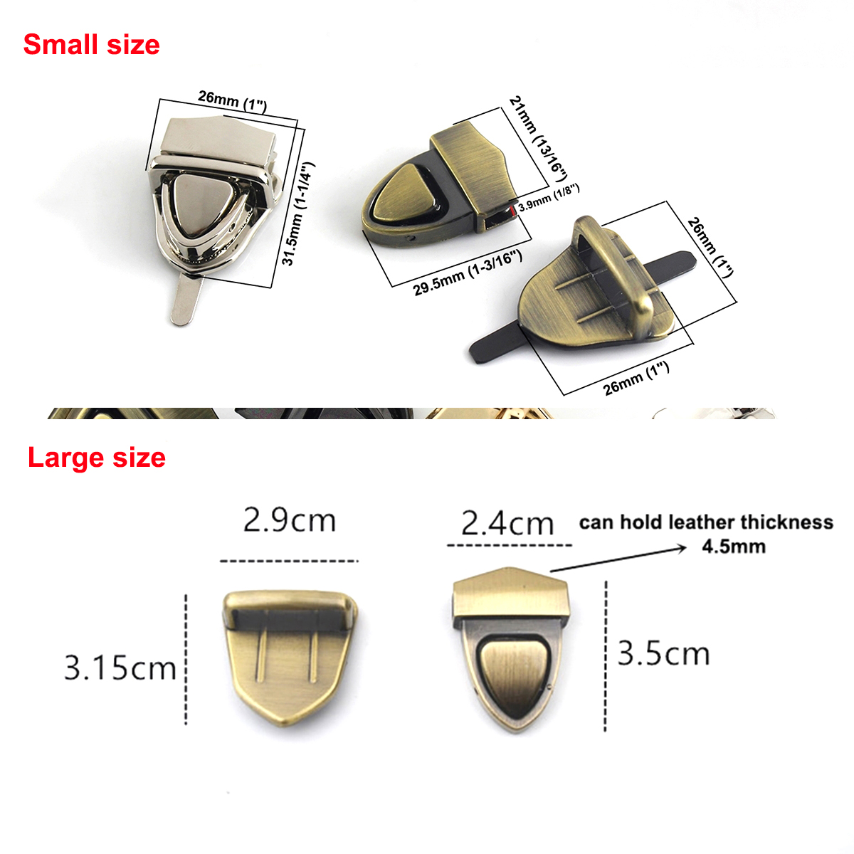 1-teiliges Zungenschloss aus M – Leatherwork Hardware Bewertung und Preis