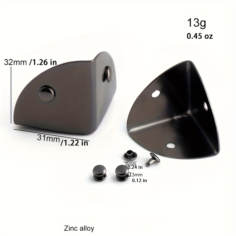 4PCS Metall Dreieck Ecke Schut – Leatherwork Hardware Bewertung und Preis